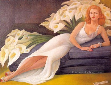 portrait Tableau Peinture - portrait de natasha zakolkowa gelman 1943 Diego Rivera